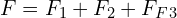 F=F_1+F_2+F_F_3