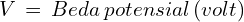 V\,=\,Beda\,potensial\,(volt)