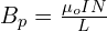 B_p=\frac{\mu_oIN}{L}
