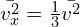 \bar{v_x^2}=\frac{1}{3}\bar{v^2}