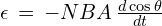 \epsilon\,=\,-NBA\,\frac{d \cos \theta}{dt}