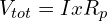 V_{tot}=IxR_p