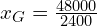 x_G=\frac{48000}{2400}