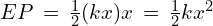 EP\,=\,\frac{1}{2}(kx)x\,=\,\frac{1}{2}kx^2