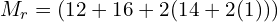 M_{r}=(12+16+2(14+2(1)))