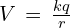 V\,=\, \frac{kq}{r}