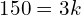 150=3k