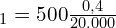 \A_{1}=500 \frac{0,4}{20.000}