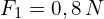 F_1=0,8 \,N