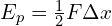 E_p=\frac{1}{2}F \Delta x