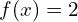 f(x) = 2