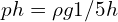 ph= \rho g 1/5 h 