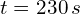 t=230 \,s