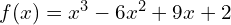 f(x)=x^3-6x^2+9x+2
