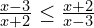 \frac{x-3}{x+2}\leq \frac{x+2}{x-3}